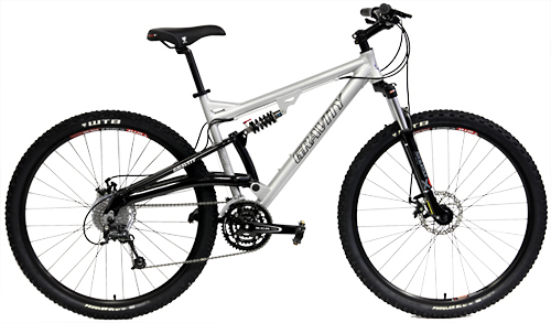 gravity full suspension mountain bike