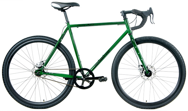 fixed gear bike with disc brakes