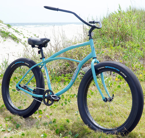 Mango Longboard FT in Matte Blue, Fat Tire Custom Aluminum Cruiser