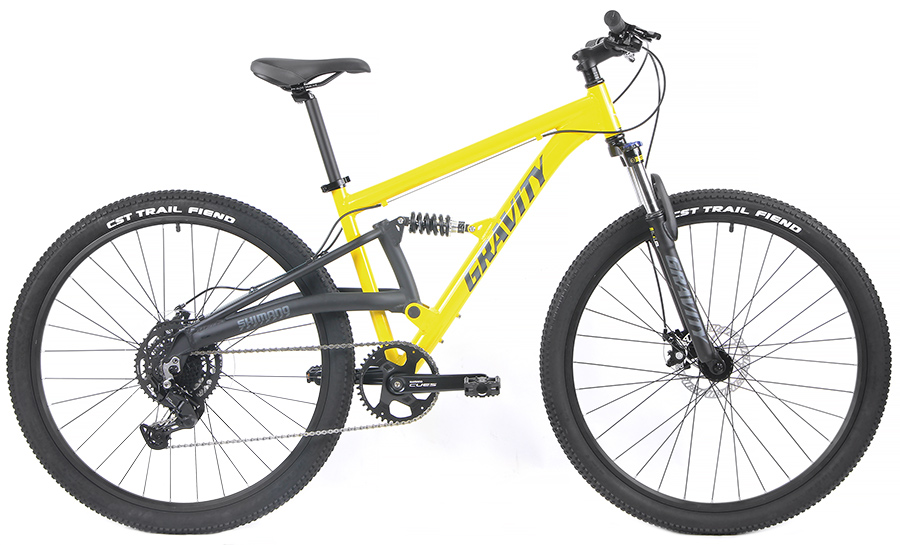 Fast Aluminum Full Suspension 29er, OffRoad, Commuter Bikes
Gravity OffRoadCUES 1BY9 Speed, ALU Rims, Shimano CUES 1BY9 Speed Full Suspension 29er and OffRoad Specific Components, Powerful Disc Brakes
