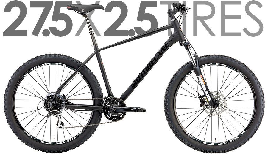 LTD QTYS of these Wide Tire 27.5/650B Mountain bikes Motobecane Fantom 2.5 27.5/650B Advanced Aluminum 27.5 Mountain Bikes with LockOut Forks, FULL SHIMANO 3X8Speed + Shimano Hydraulic Disc Brakes, 2.5 inch Tires