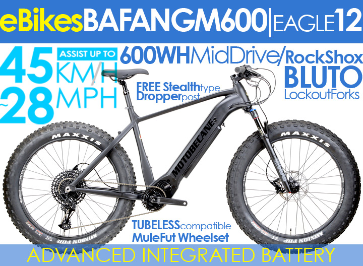2023 Motobecane eNight Train M600  Fast Monster Fat Tire, Off Road Electric Bikes with BAFANG M600 Electric MidDrive